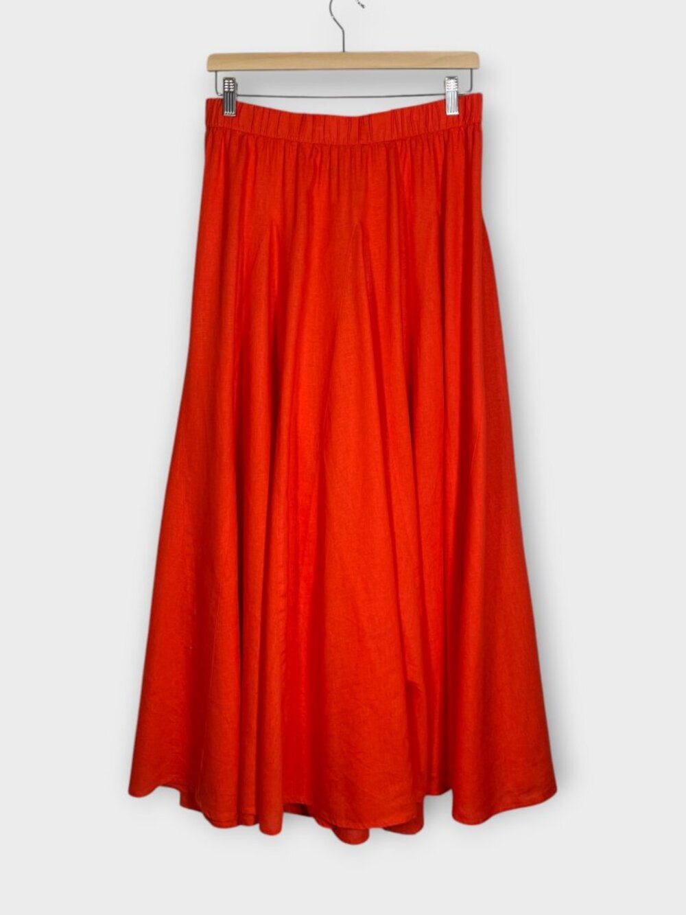 Universal Thread Midi Skirt MEDIUM Orange Elastic Waist